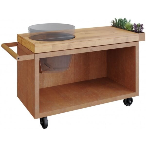OFYR Kamado Mesa Corten135 PRO Madera de Teca BGE