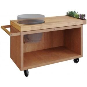 OFYR Kamado Mesa Corten135 PRO Madera de Teca BGE