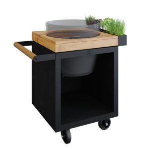 OFYR Kamado Mesa black 65 PRO teak wood BGE
