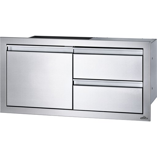 Combinación de Puerta Individual y Doble Cajón (100x71 cm)