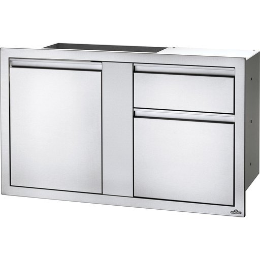 Combinación de puerta empotrada y cajones dobles grande (115x71 cm)