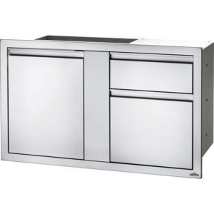 Combinación de puerta empotrada y armario de basura grande (115x71 cm)