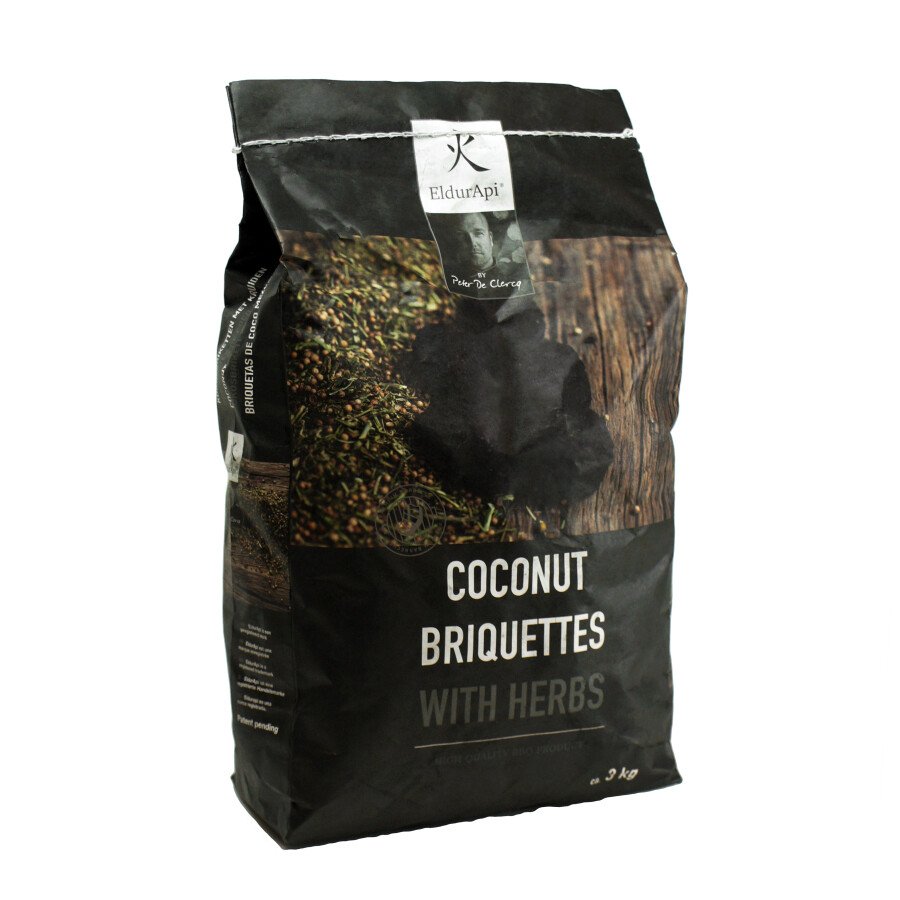 EldurApi Briquetas de coco Hierbas