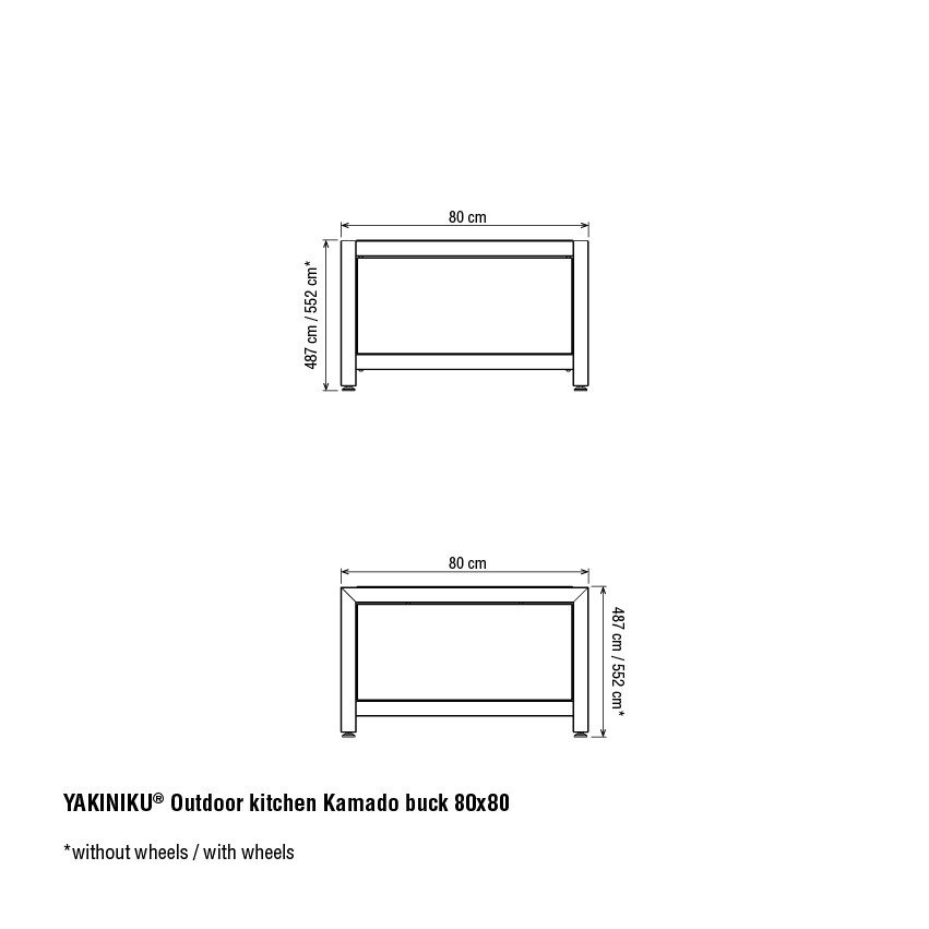 YAKINIKU Cocina al aire libre Kamado Buck 80x80cm - Imagen 8