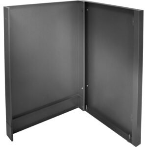 Panel lateral para frigorífico de 2 puertas, negro mate