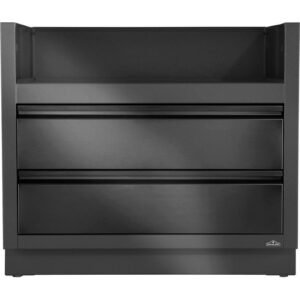 Módulo bajo para parrilla empotrada BIPRO665, negro mate